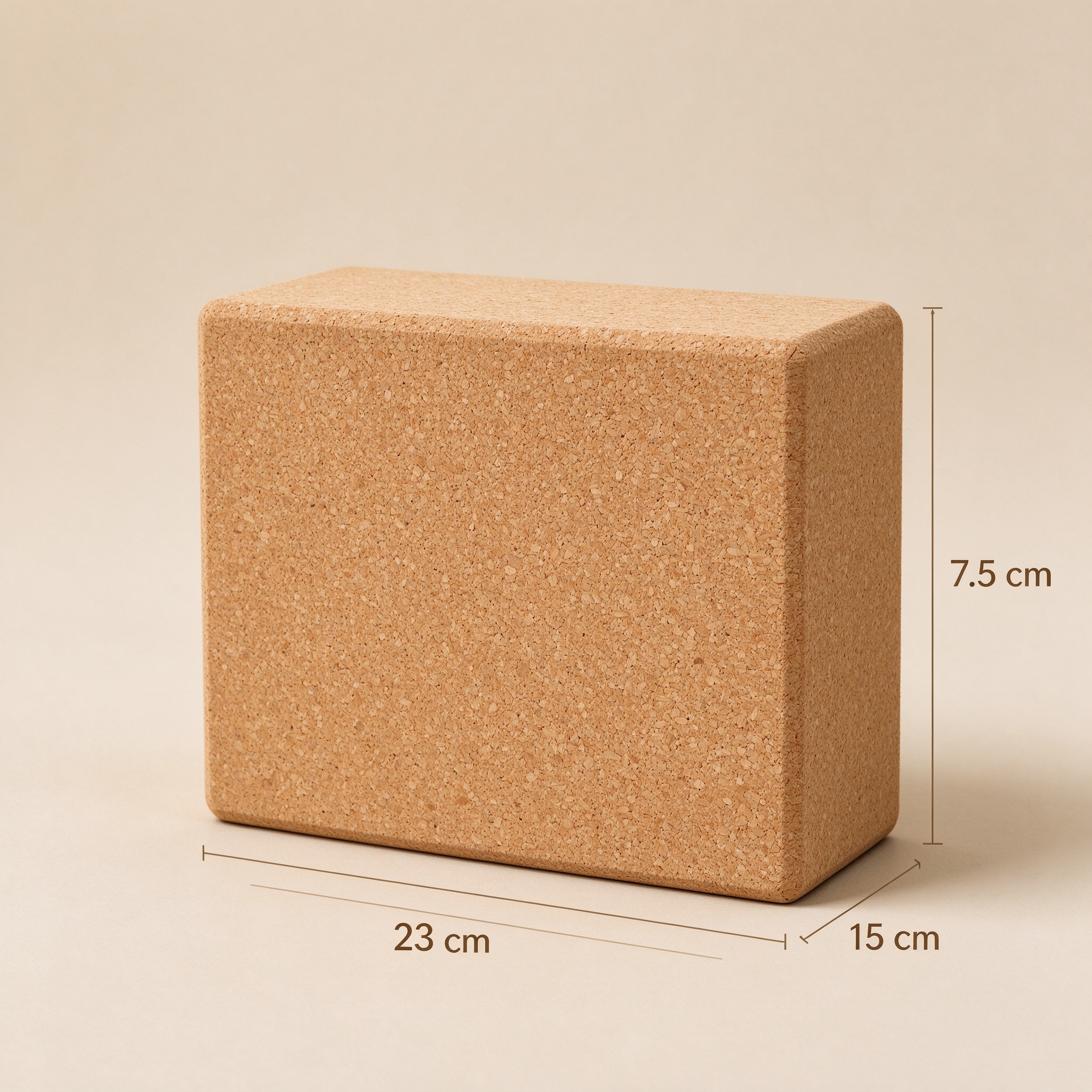 Size guide for Cork Yoga Block (Set of 2)