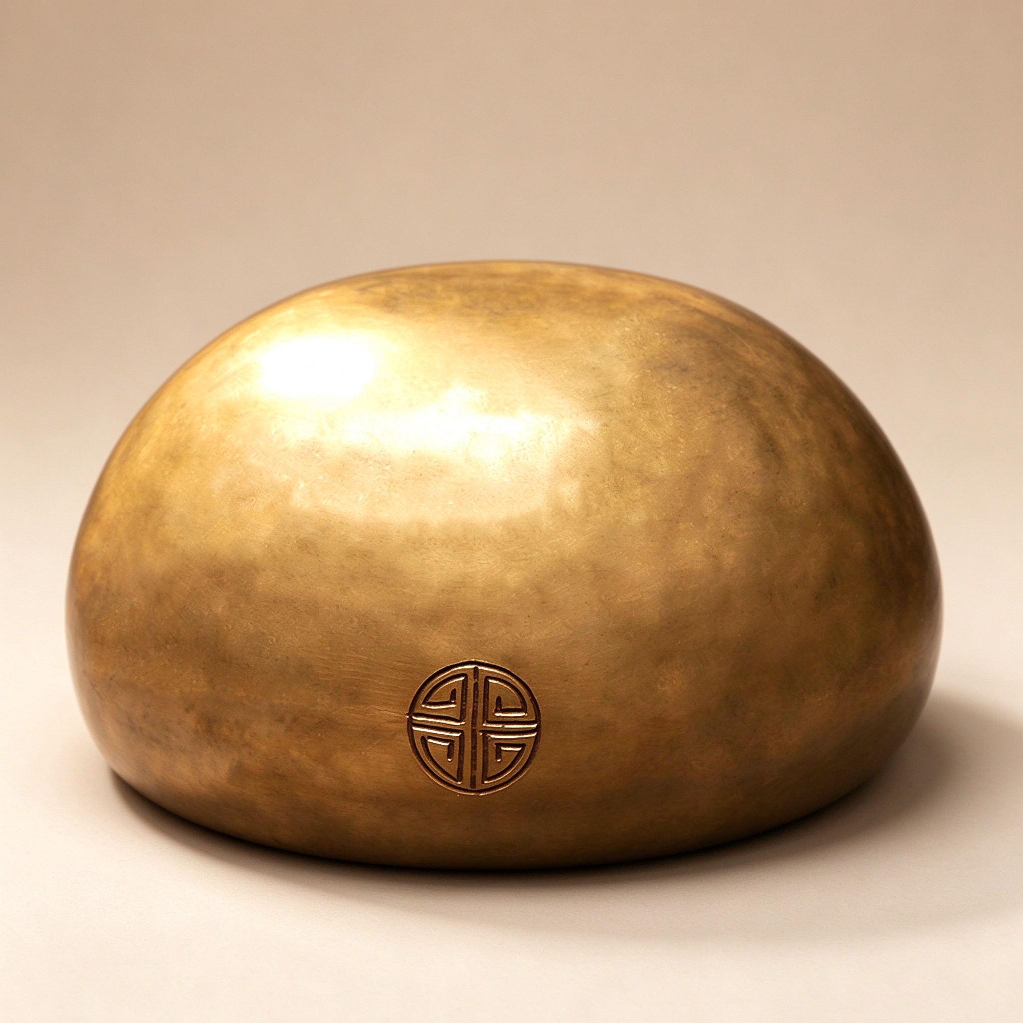 Brass Singing Bowl side angle view